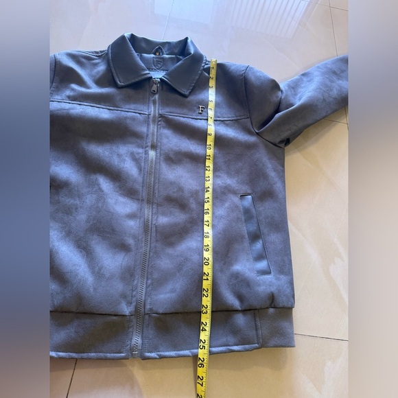 FERRARI F COLLECTIONS — MADE IN ITALY, FAUX LEATHER, SUEDE, GREY, LUXURY JACKET - Picture 10 of 16